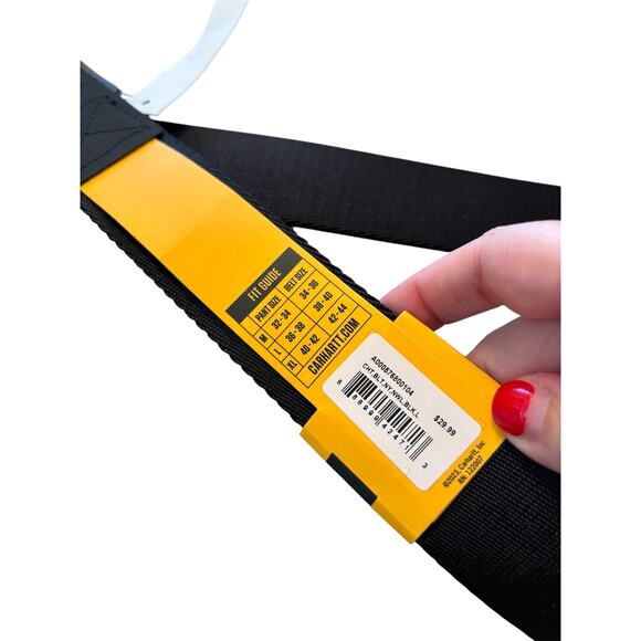 Carhartt Adult Unisex Black Nylon Webbing Ladder Lock Belt Size M - Picture 5 of 6